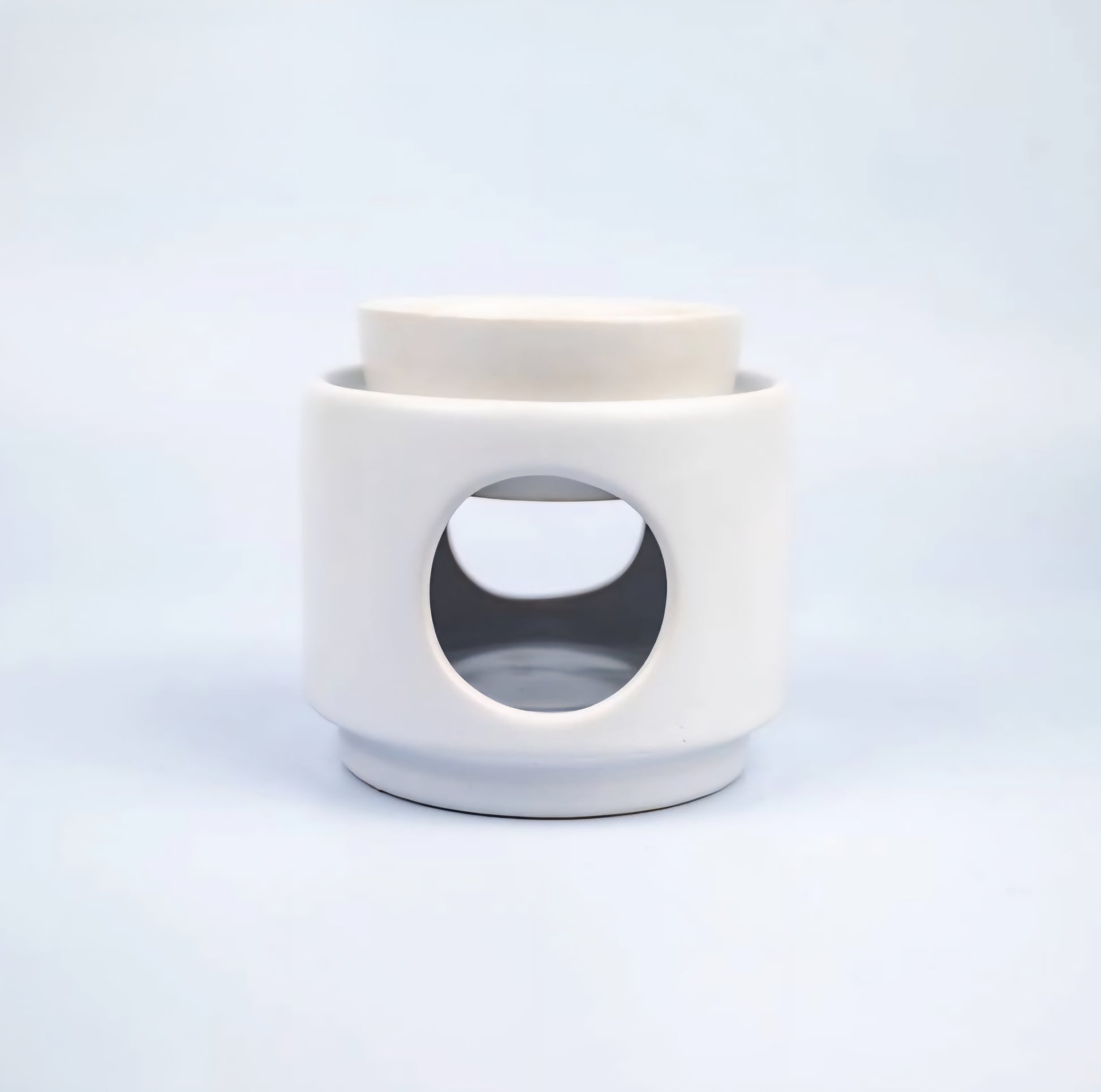 White Two Piece Ceramic Burner
