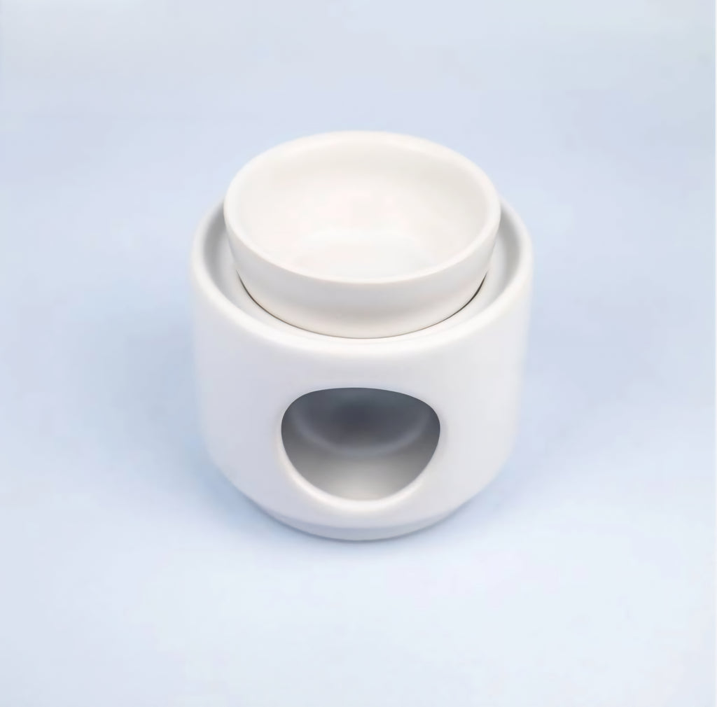White Two Piece Ceramic Burner