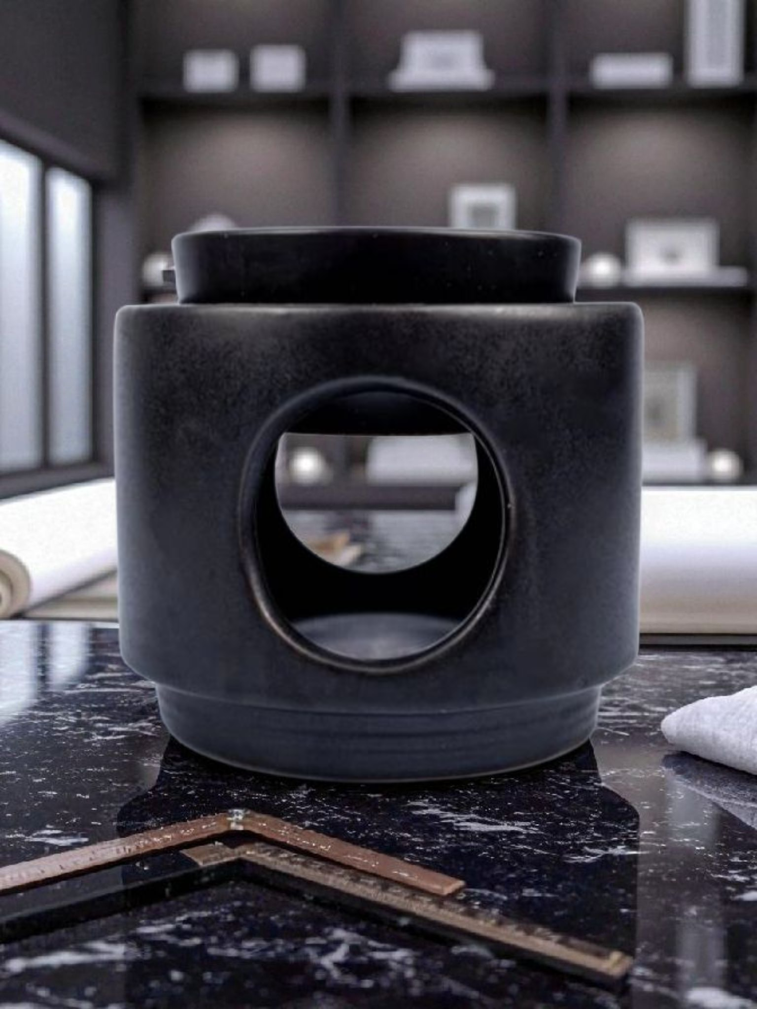 Black Two Piece Ceramic Burner