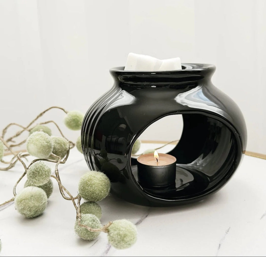 Black Wax Burner Sofia Groove