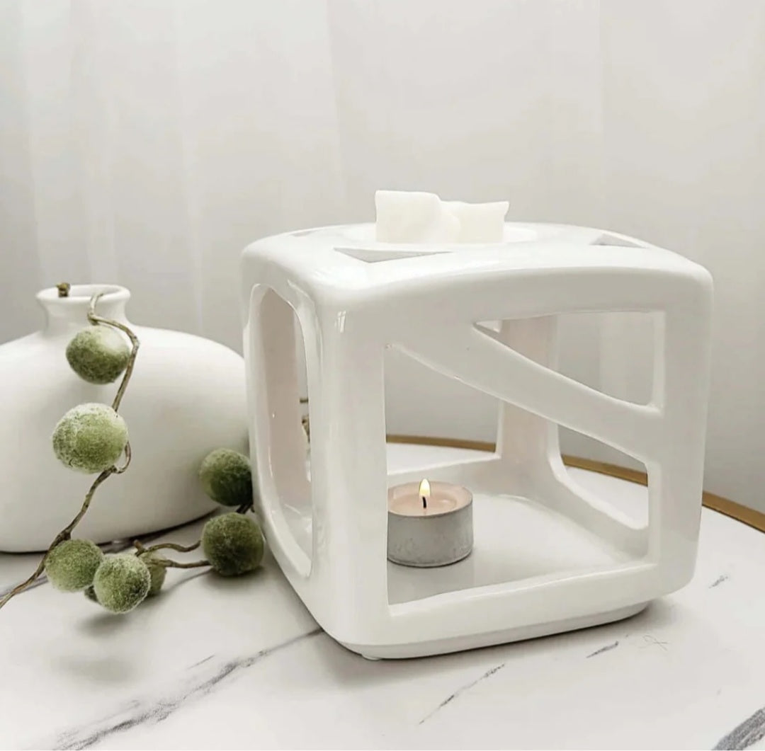 White Wax Burner Naples